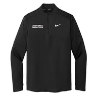Black long-sleeve shirt with 'Air Force Marathon' text and Nike logo on a white background
