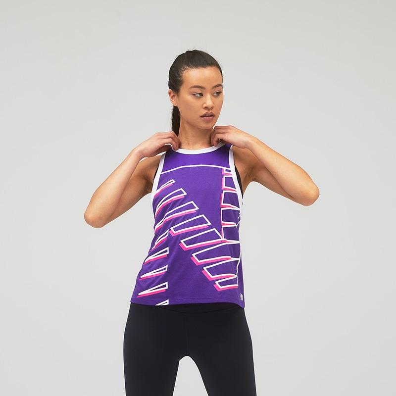 Camiseta de tirantes estampada Fast Flight de New Balance para mujer