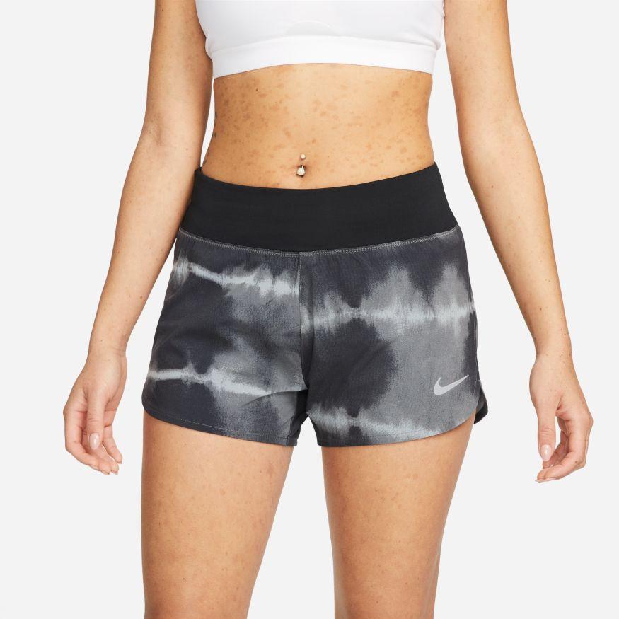 Pantalones cortos de running Nike Dri-FIT Eclipse de tiro medio con estampado para mujer