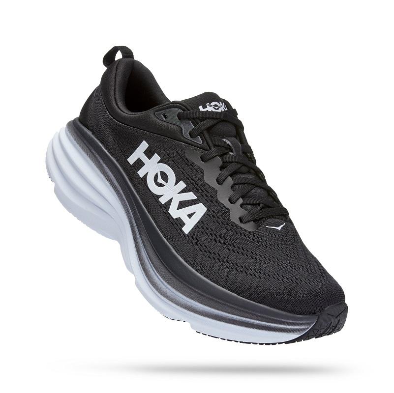 Mens Hoka One One Bondi 8 Black Athletic Road Running Sneakers Shoes Size 10‎ EE HOKA ONE Bondi 8 Mens Running Shoes Black Size 10.5  main image 4