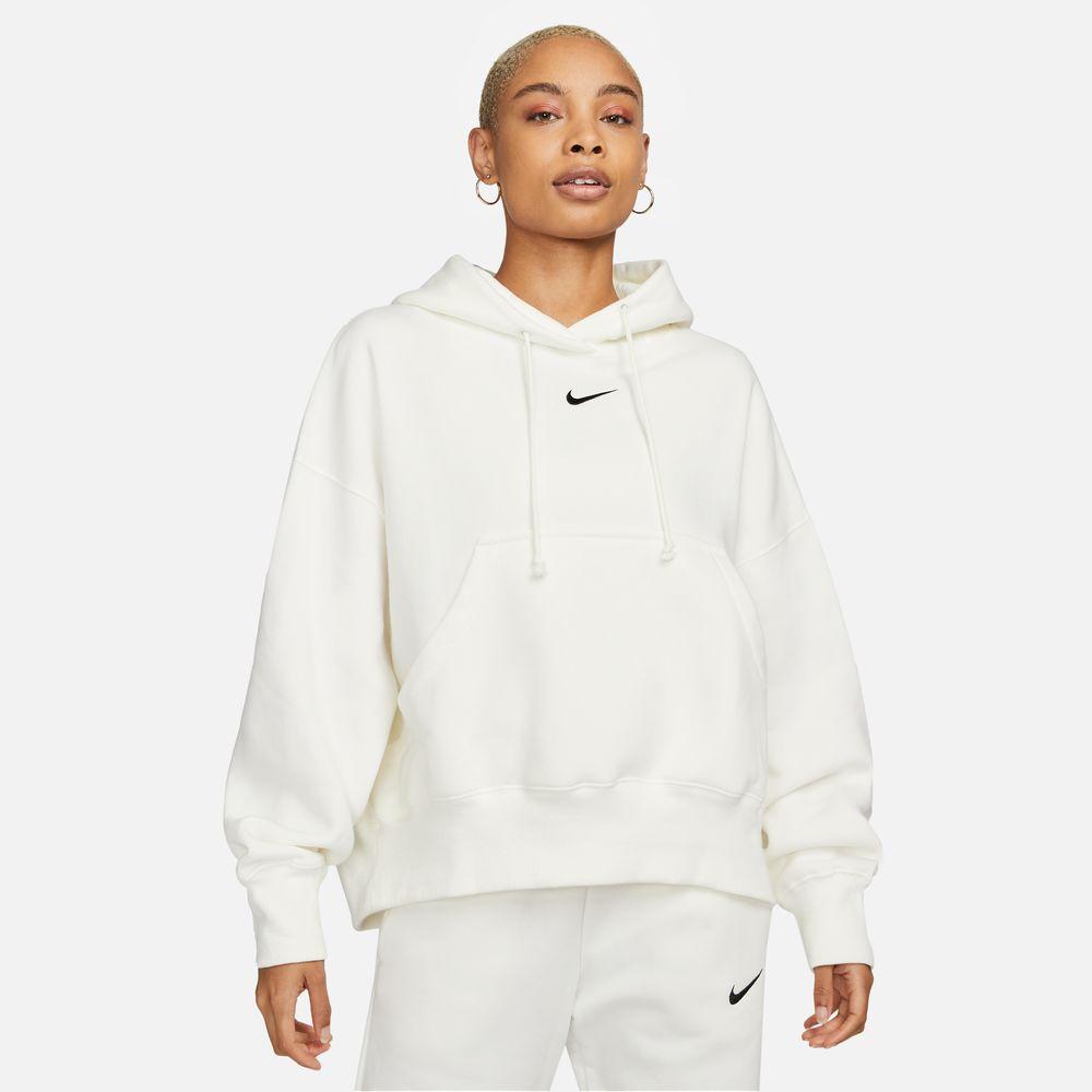 women nike white hoodie