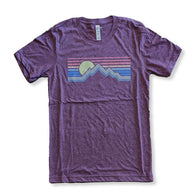 Camiseta unisex de manga corta de mezcla triple Mountains