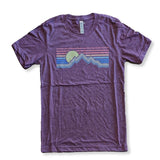 Camiseta unisex de manga corta de mezcla triple Mountains