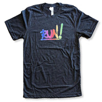 Camiseta unisex de manga corta de triple mezcla Run!