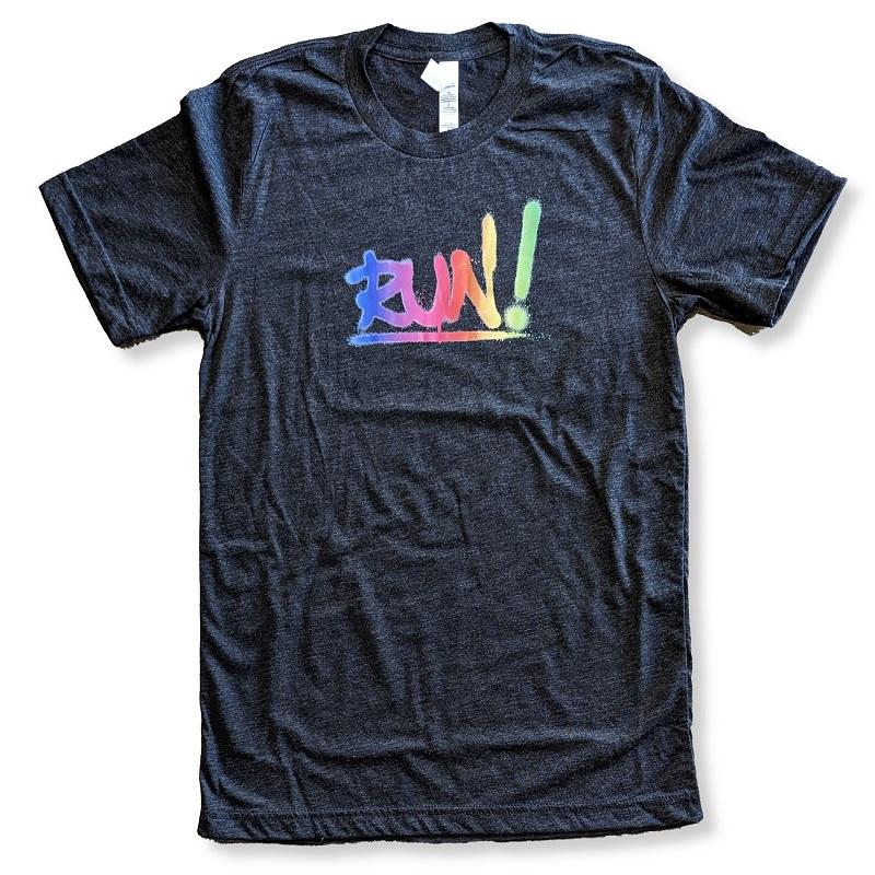 Camiseta unisex de manga corta de triple mezcla Run!