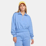 Sudadera corta extragrande de forro polar Nike Sportswear Phoenix para mujer con media cremallera