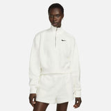 Sudadera corta extragrande de forro polar Nike Sportswear Phoenix para mujer con media cremallera