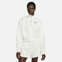 Sudadera corta extragrande de forro polar Nike Sportswear Phoenix para mujer con media cremallera