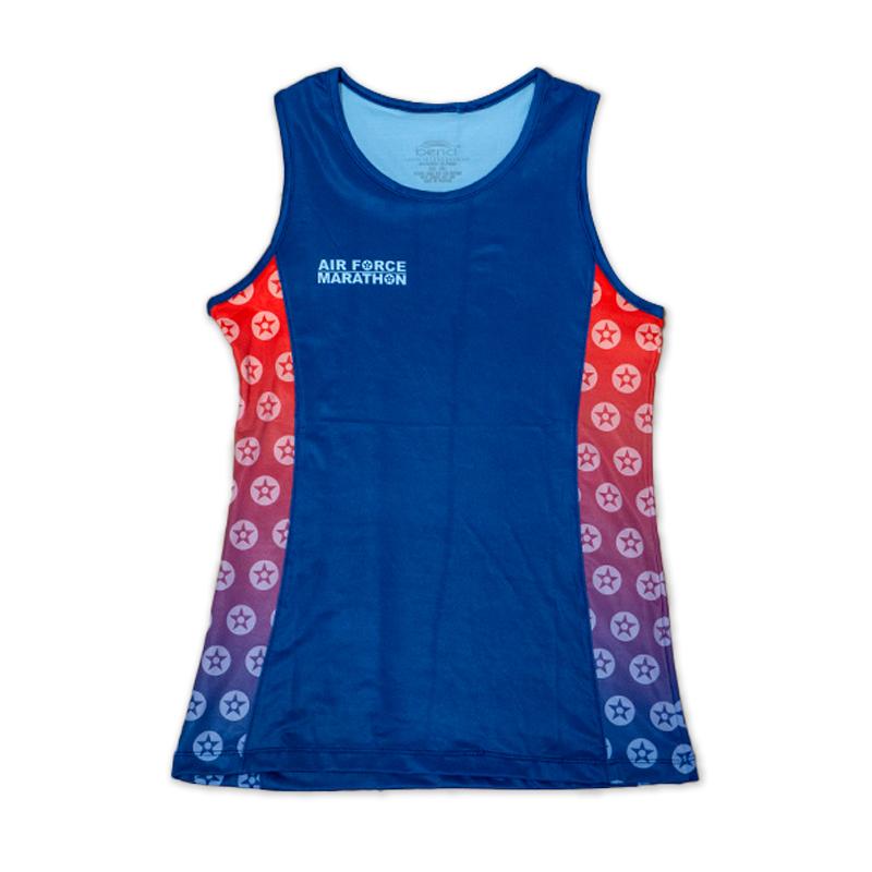 Camiseta sin mangas con paneles laterales doblados para mujer Air Force Marathon