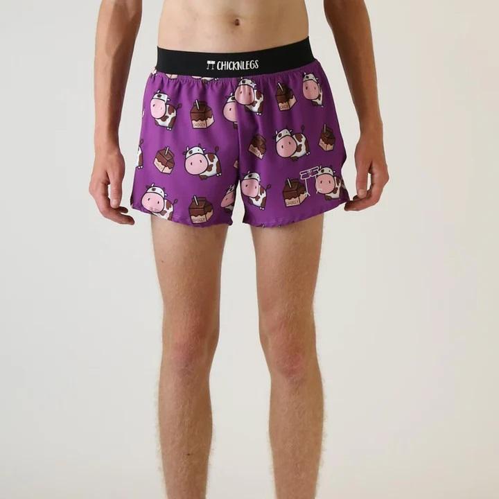 Pantalones cortos de running ChicknLegs de 4" con abertura para hombre