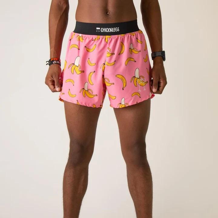 Pantalones cortos de running ChicknLegs de 4" con abertura para hombre
