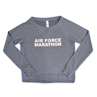 Camiseta de manga larga con cuello redondo y tejido French Terry ligero para mujer Air Force Marathon