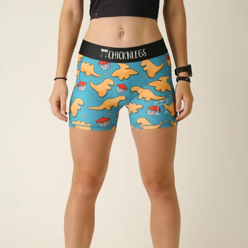 Pantalones cortos de compresión ChicknLegs de 3" para mujer