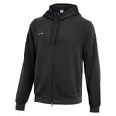 Black hoodie with a white logo on a white background