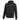 Black hoodie with a white logo on a white background
