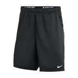 Black Nike shorts on a white background