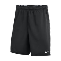 Black Nike shorts on a white background