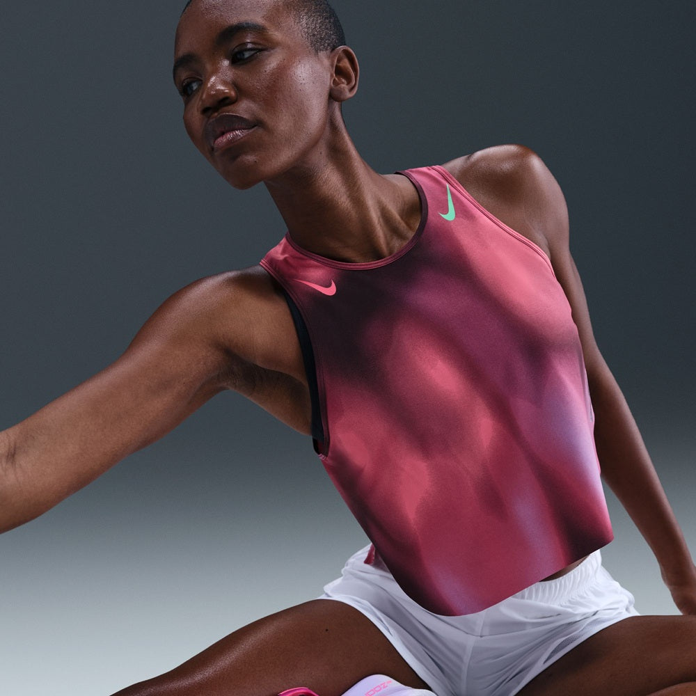 Women's Nike AeroSwift Cropped Running Tank Top "Faith Kipyegon"