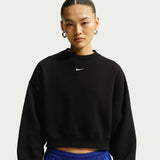 Women's Nike Studio Fleece Oversized Cropped Crew