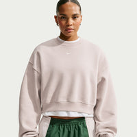 Women's Nike Studio Fleece Oversized Cropped Crew
