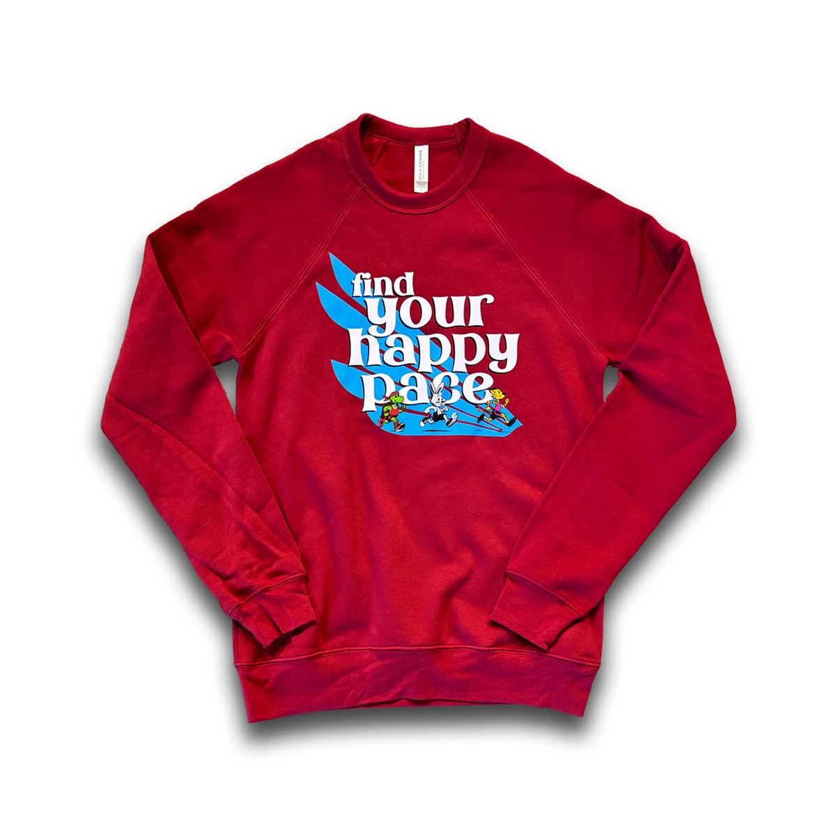 Unisex Bella+Canvas Find Your Happy Pace Sponge Fleece Raglan Sweatshirt