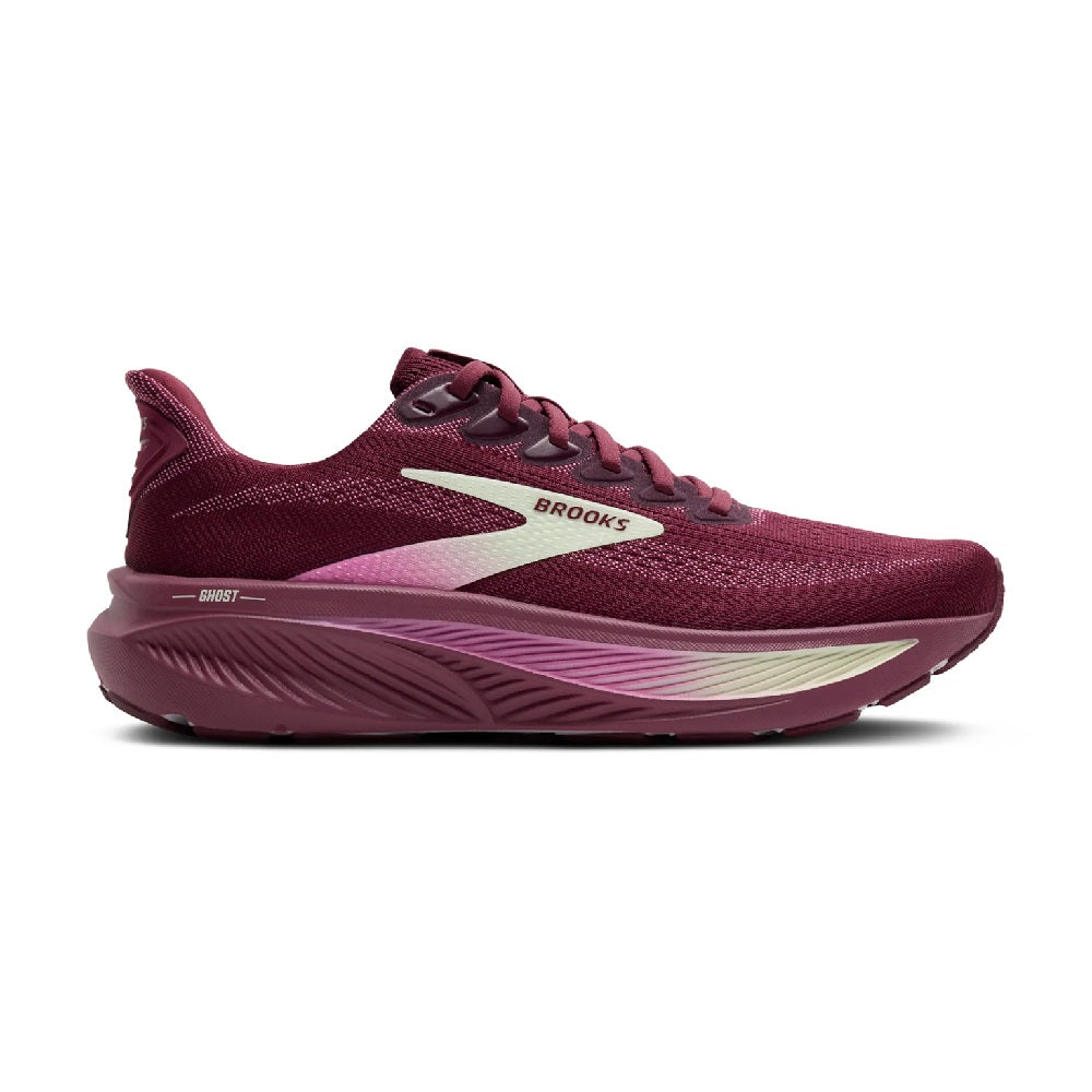 Women's Brooks Ghost 17 - Burgundy/Pink/Green / Regular / 5