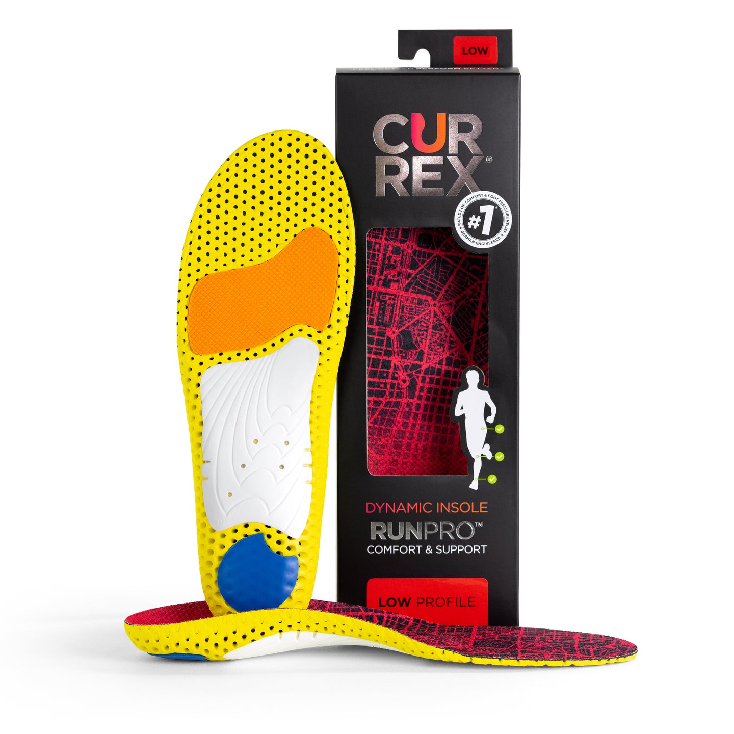 Plantilla de perfil bajo Currex RunPro