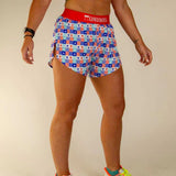 Pantalones cortos con abertura de 4" ChicknLegs para mujer