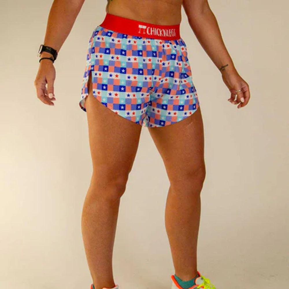 Pantalones cortos con abertura de 4" ChicknLegs para mujer