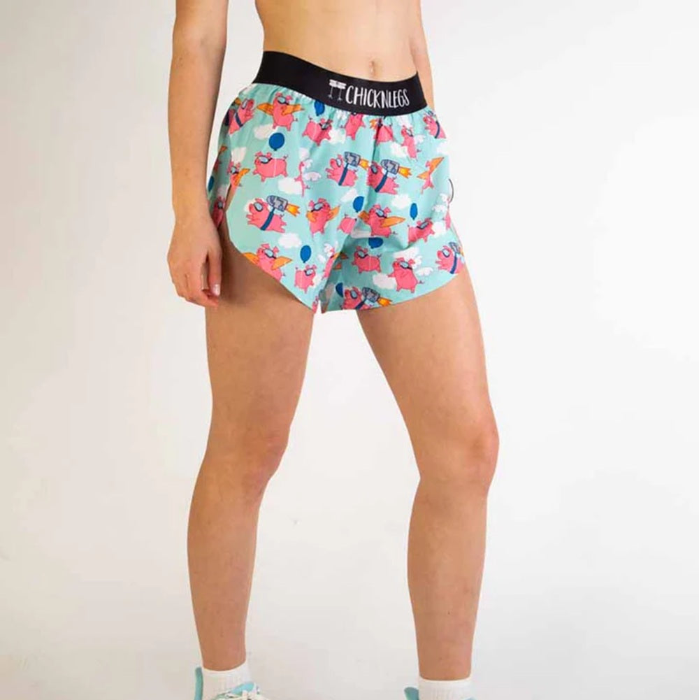 Pantalones cortos con abertura de 4" ChicknLegs para mujer
