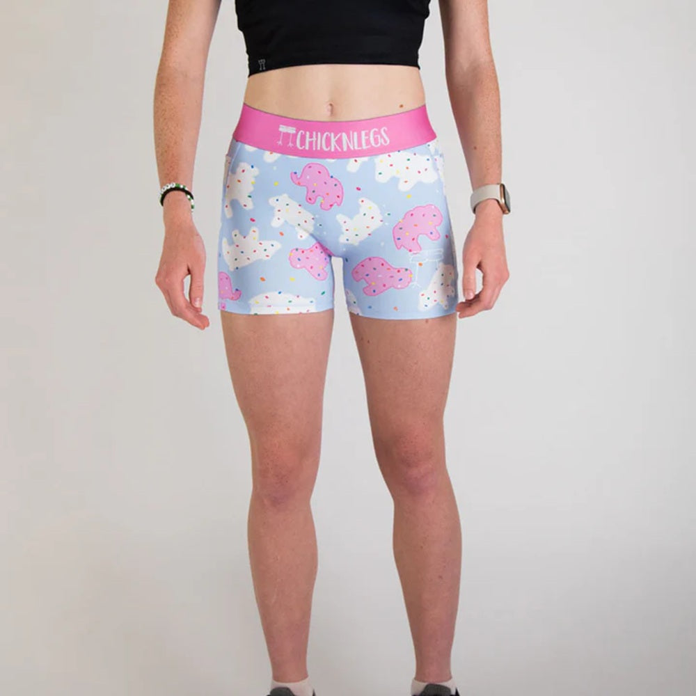 Pantalones cortos de compresión ChicknLegs de 3" para mujer