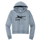 Gray hoodie with Air Force Marathon graphic on a white background