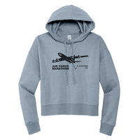 Gray hoodie with Air Force Marathon graphic on a white background