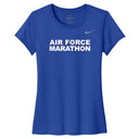 Blue t-shirt with 'Air Force Marathon' text and Nike logo on a white background