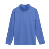 Pantalones de correr para hombre con cremallera de un cuarto tipo gofre