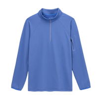 Pantalones de correr para hombre con cremallera de un cuarto tipo gofre