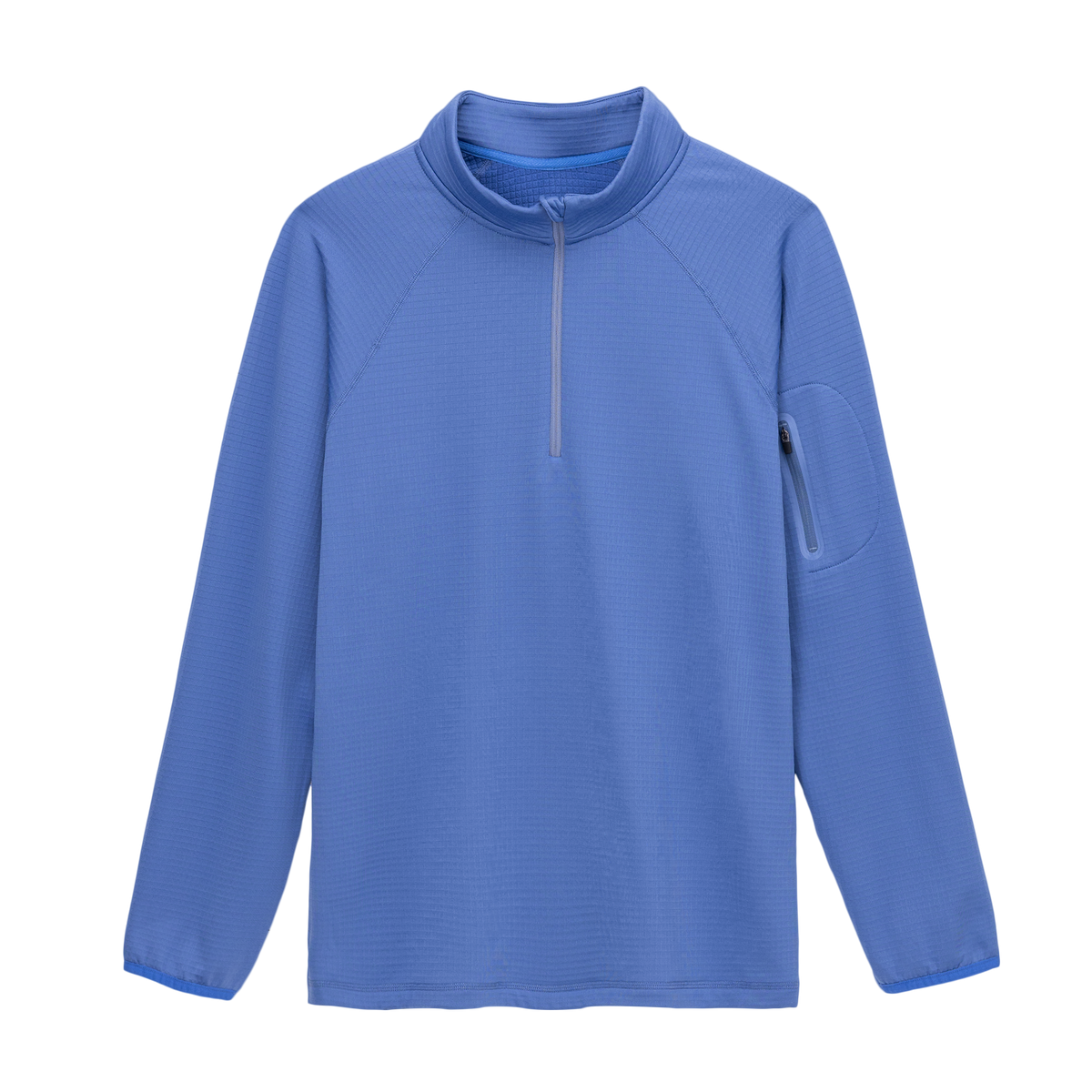 Pantalones de correr para hombre con cremallera de un cuarto tipo gofre