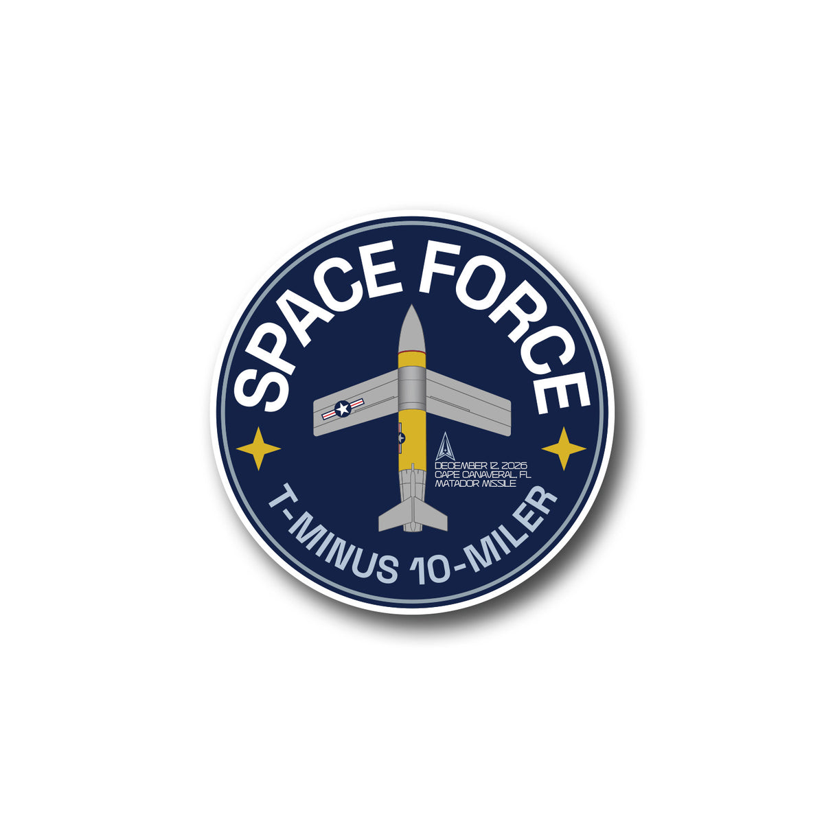 Space Force T-Minus 10-Miler Matador Sticker
