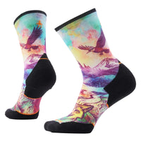 Smartwool Women's Trail Run Targeted Cushion Serene Peak Print Crew Socks