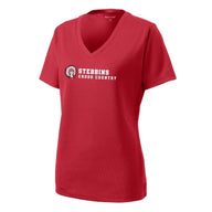 Camiseta técnica de manga corta con cuello en V Stebbins XC RacerMesh para mujer