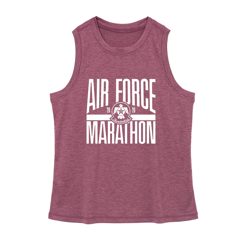 Women's Runners Plus LuxDry High Neck Tank Air Force Marathon 2026