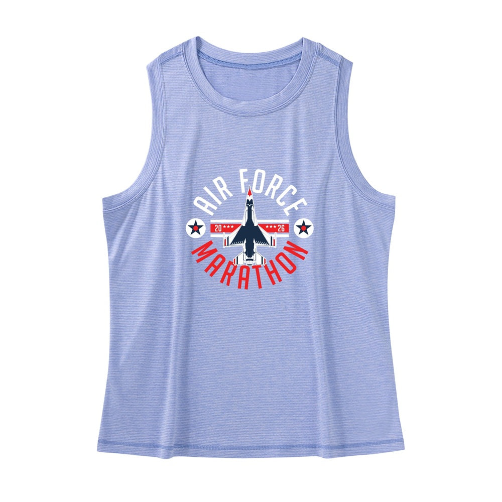 Women's Runners Plus LuxDry High Neck Tank Air Force Marathon Thunderbird