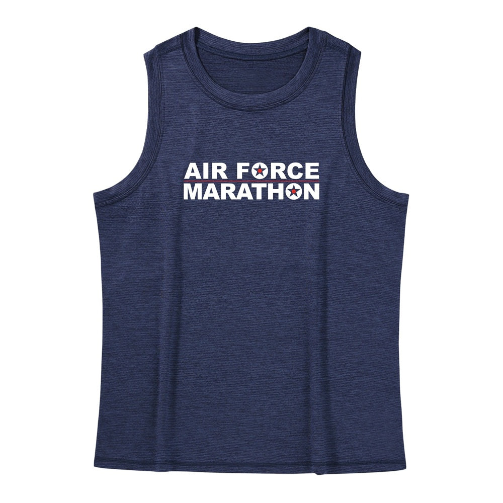 Camiseta de tirantes de cuello alto LuxDry para mujer, talla grande, para maratón Air Force