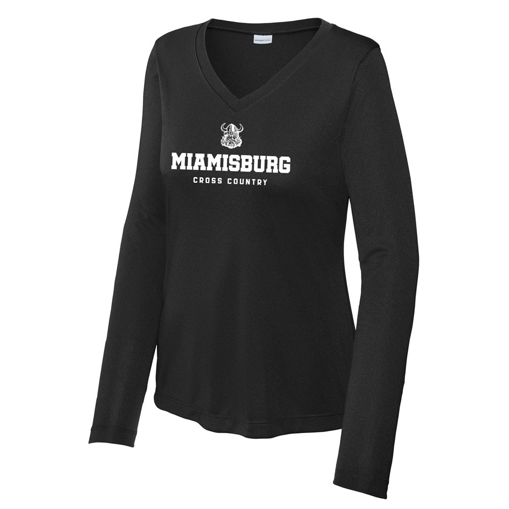 Women's Miamisburg XC Competitor Long-Sleeve V-Neck Tech Tee