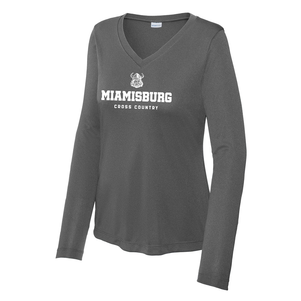 Women's Miamisburg XC Competitor Long-Sleeve V-Neck Tech Tee
