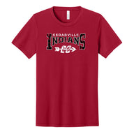 Unisex Cedarville XC Indians Triblend Short Sleeve Tee