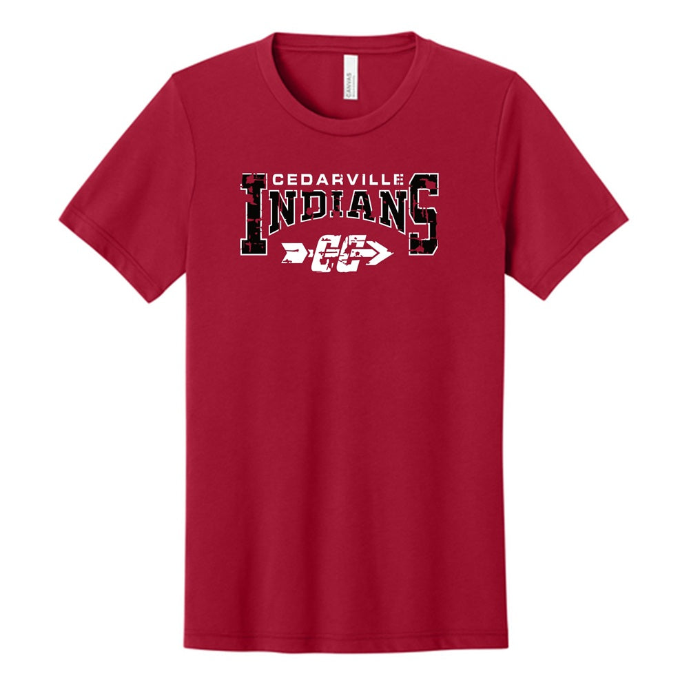 Unisex Cedarville XC Indians Triblend Short Sleeve Tee