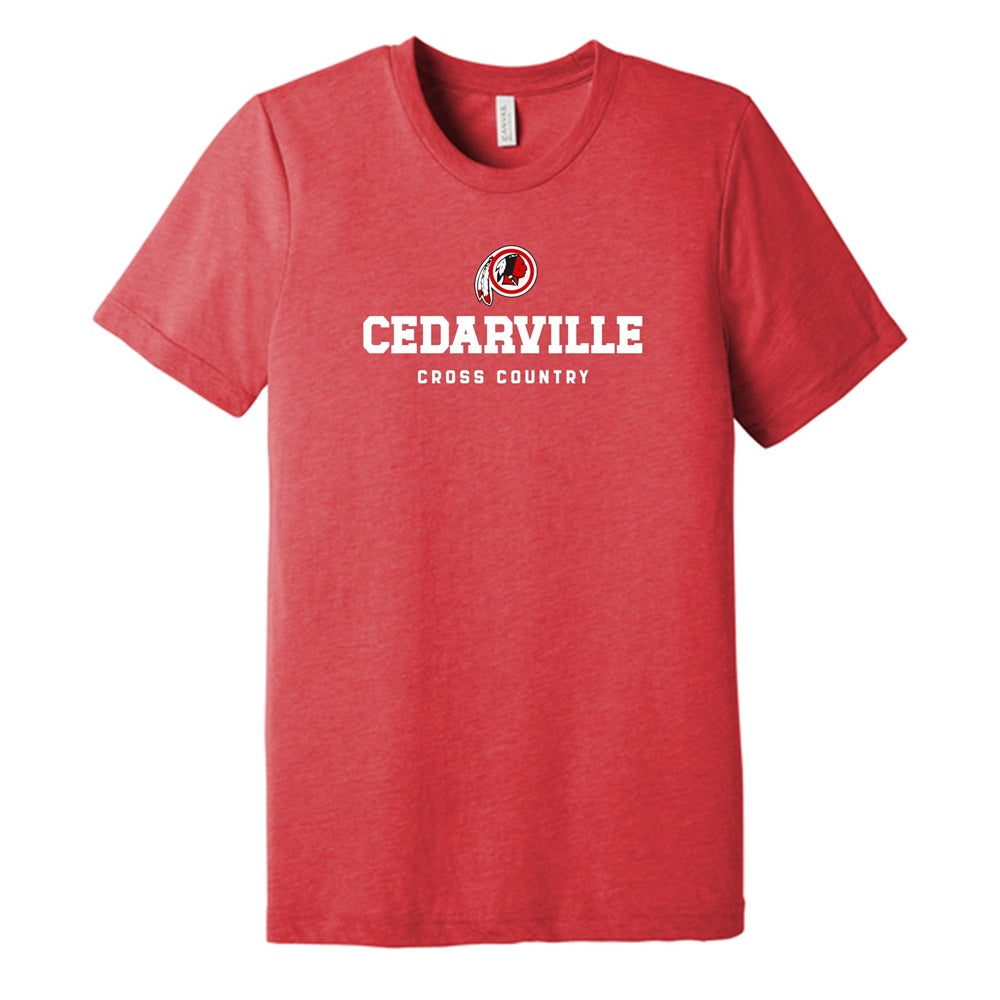 Unisex Cedarville XC Triblend Short Sleeve Tee