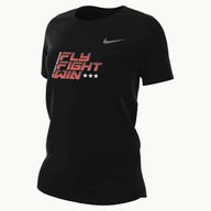 Women's Nike Legend Short-Sleeve Tee Air Force Marathon Fight Win