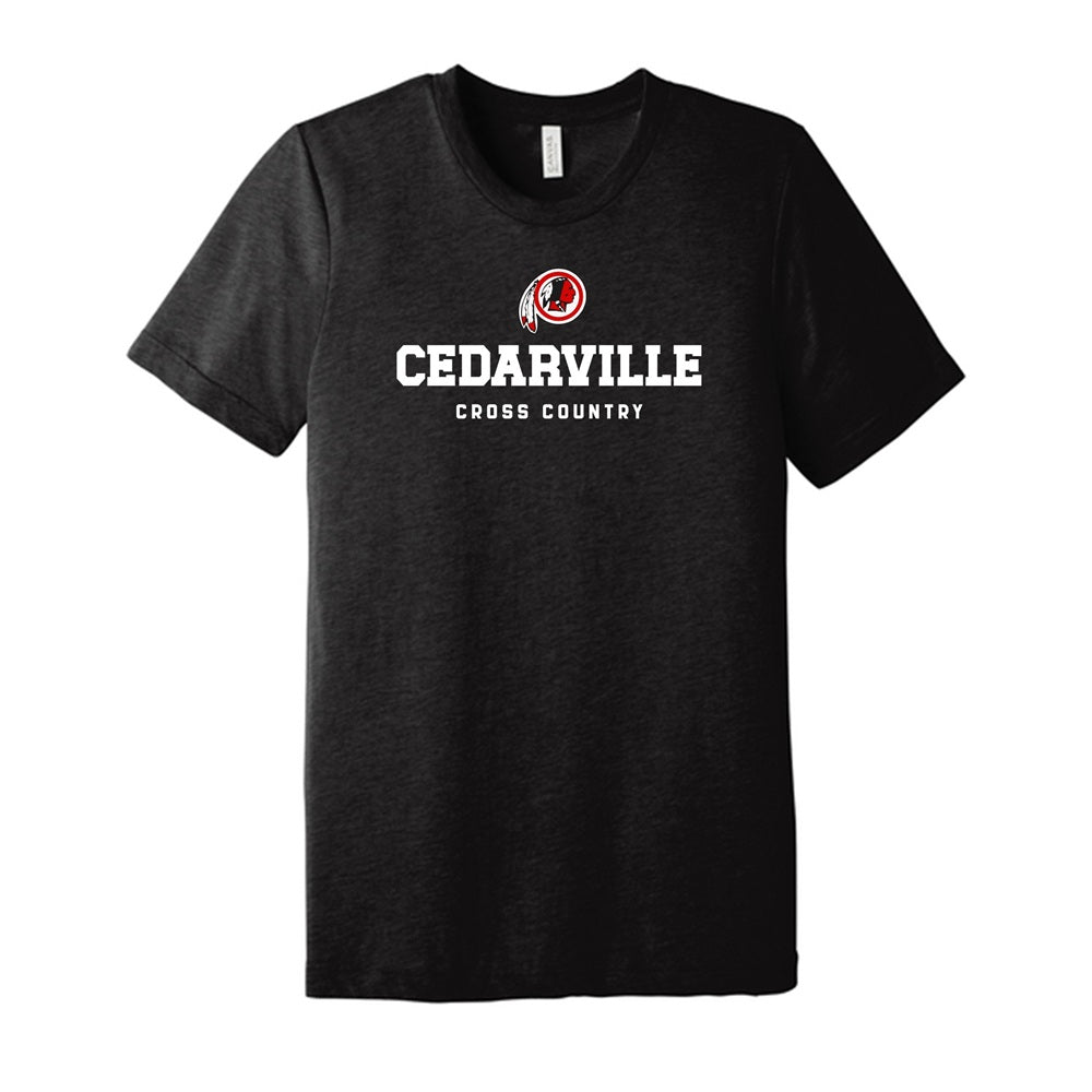 Unisex Cedarville XC Triblend Short Sleeve Tee